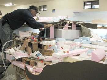 Building the land form at E. Derby