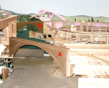 "Highline" swing bridge