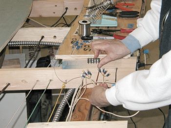 Ed shows off his wiring