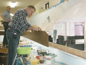 Bruce McGarvey works a scene